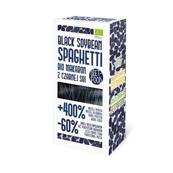 Diet Food BIO Tumšo sojas pupiņu nūdeles- spageti, 200gr