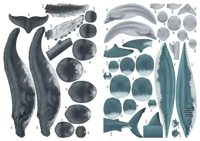 Gespansterwald 3D amatniecības/rokdarbu komplekts "Sea animals"