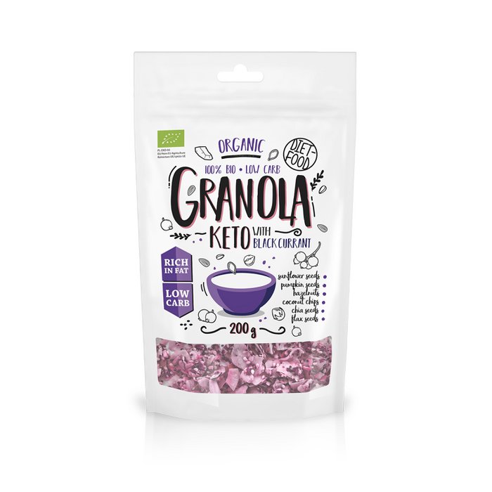 Diet Food BIO KETO Granola ar Upenēm, 200gr