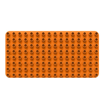 BiOBUDDi Baseplate Pumpkin Orange works with Lego Duplo