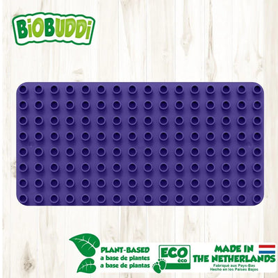 BiOBUDDi Baseplate Eggplant Purple works with Lego Duplo