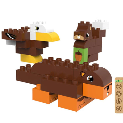 BiOBUDDi Wildlife Meža konstruktors, saderīgs ar Lego Duplo