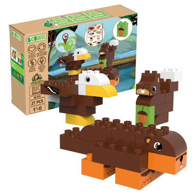 BiOBUDDi Wildlife Forest Toy Blocks works with Lego Duplo