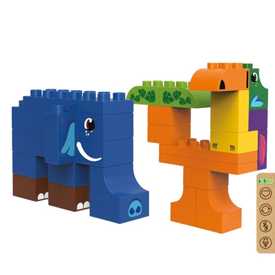 BiOBUDDi Wildlife Jungle blocks works with Lego Duplo