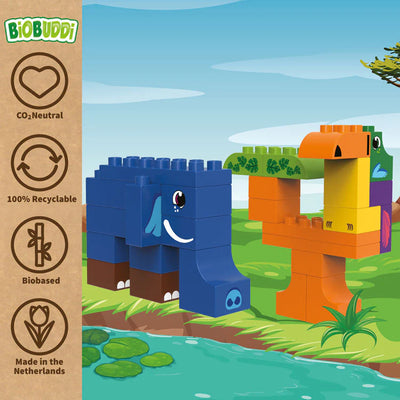 BiOBUDDi Wildlife Džungļu konstruktors saderīgs ar Lego Duplo