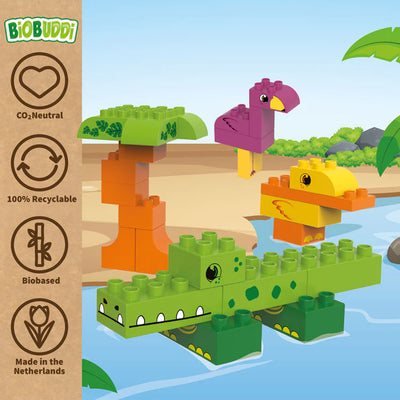 BiOBUDDi Wildlife Lagūnas konstruktors saderīgs ar Lego Duplo