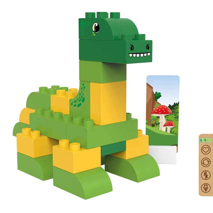 BiOBUDDi Dinosaur Brontosaurus blocks works with Lego Duplo