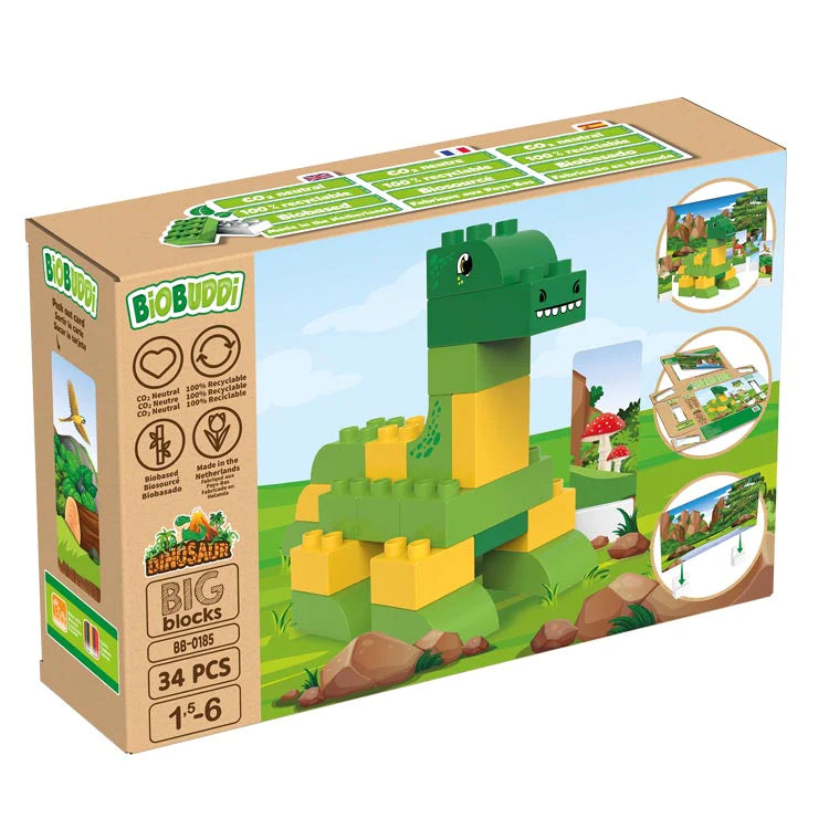 BiOBUDDi Dinosaur Brontosaurus blocks works with Lego Duplo