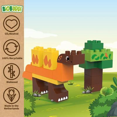 BiOBUDDi Dinosaur Stegozaura kluči saderīgi ar Lego Duplo