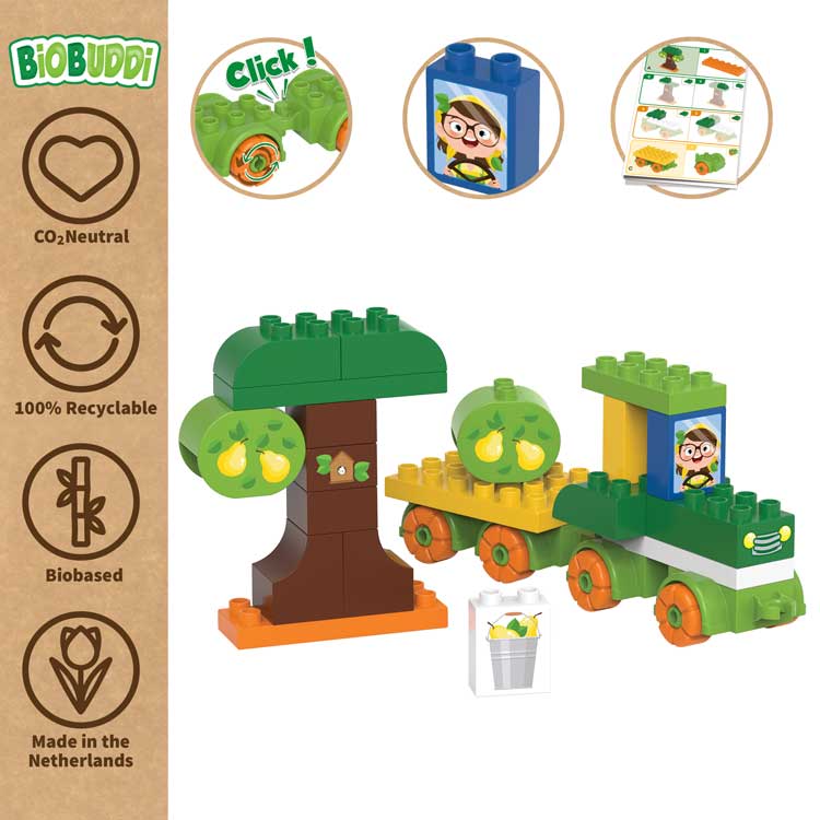 BiOBUDDi Pear Farm blocks works with Lego Duplo