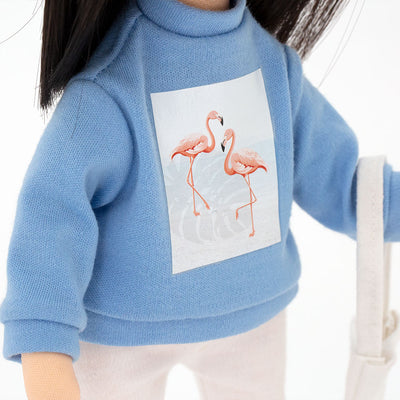 Orange Toys Sweet Sisters Lilu in a light blue sweatshirt (32cm) lelle