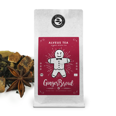 Premium melnā tēja Alveus GingerBread - piparkūku, augļu un garšaugu maisījums 100g
